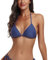 Fittoo, bikini da donna, sexy, a triangolo, con corde regolabili, imbottiti, separati, da bikini Marina Militare S