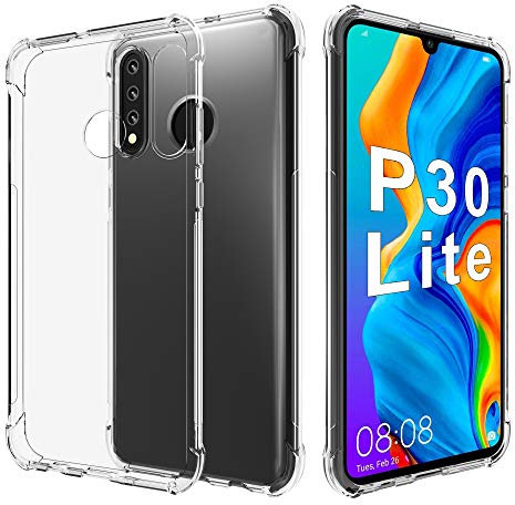 Migeec Hülle für Huawei P30 Lite/New Honor 20s Transparent [Stoßfest] Weiche Silikon [Kratzfest] Flex TPU Bumper handyhülle Durchsichtige Schutzhülle