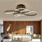 LED Dimmbar Deckenleuchte Modern Wohnzimmerlampe Creative Aluminium Acryl Design Lampe Decke Fixture Beleuchtung Innen Dekorative Deckenbeleuchtung Für Schlafzimmer Küche Büro,Schwarz,70x40cm/110W