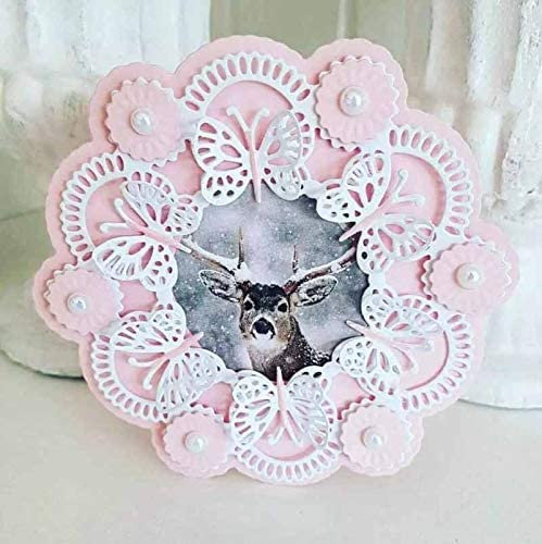 Stanzformen für Kartenherstellung, YunTrip Schmetterling Blumenkranz Metall Stanzformen Schablone für DIY Scrapbooking Album Prägung Papierkarten Dekoratives Handwerk