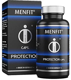 MENFIT® Protection - Per l'uomo attento alla salute | con curcuma, semi d'uva, zenzero, ginseng, fico d'india, tulsi, melograno e molto altro | 60 capsule | Fatto in Germania