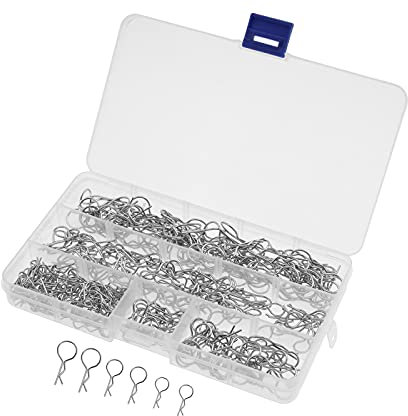 YINETTECH 180 Stück RC Auto Modell R Typ Körper Klipp R Clips Body Pins Edelstahl Karosserieklammern Halter Set