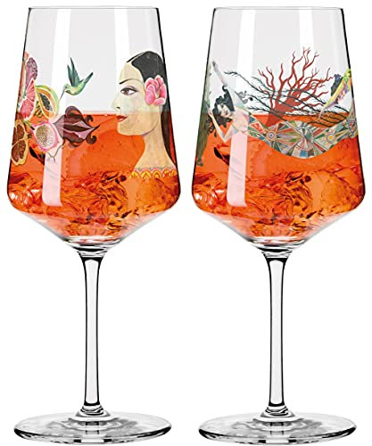 Dekomiro Ritzenhoff 2er Set Sommerrausch Aperizzo #5 + #6 mit Glasreinigungstuch