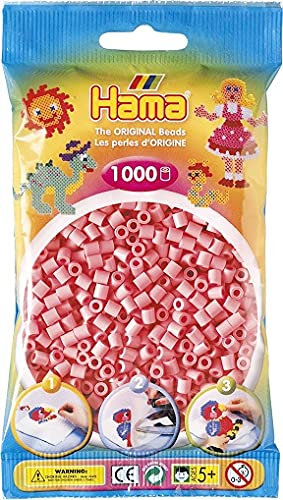 Pour hama perles midi - 1000 perles a repasser midi rose - loisirs creatifs - ref 06
