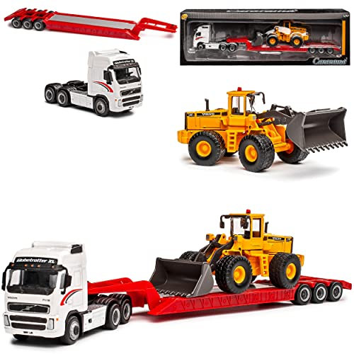 Cararama Volvo FH12 mit Radlader Volvo L150C LKW 1/87 Modell Auto