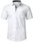 HISDERN Men's Short Sleeve White Shirts Formal Casual Regular Fit Dress Shirt Button Down Business Office Shirts with Chest Pocket,M
