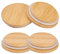 GORGECRAFT Lot de 4 couvercles de Pots de Yaourt Oui Couvercles en Bois de Bambou Qui S'Adaptent aux Pots de Yaourt avec Tampon en Silicone pour un Ajustement Parfait Hermétique,70.5mm