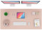 K KNODEL Tischunterlage, Schreibtischunterlage, 120 x 60cm PVC Tischunterlage, Laptop Tischunterlage, wasserdichte Schreibunterlage für Büro- oder Heimbereich, doppelseitig (Rosa/Silber)