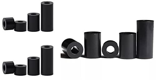 Black Nylon Spacers Plastic Standoff Washers (Pack of 10) (M5 / 5mm, 5mm)