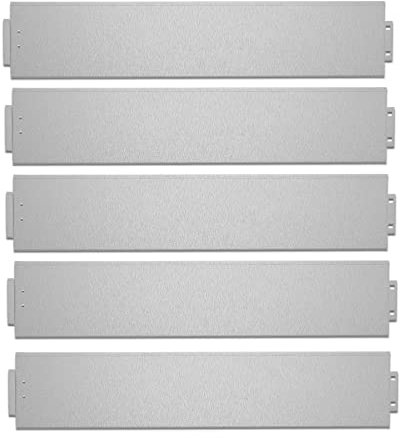SUBTLETY Bordure de Pelouse en Métal 25m Galvanisée Flexible Bordure de Jardin Palissade Bordure de Massif pour Border Verger Parterre de Fleurs Maraîchage, Argent (100x15cm, 25 Pièces)