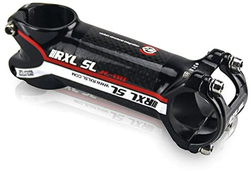 MTB Vorbau RXL SL Carbon Rennrad Vorbau Riser 31,8 mm Kohlefaser Vorbau + Aluminiumlegierung Mountainbike Lenkervorbau 6 Grad Trail Bike Vorbau Kohlefaser Vorbau Rennrad 3K glänzend 80 mm