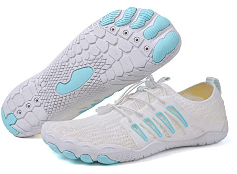 Orgonite Unisex Barfußschuhe für Damen und Herren, Schnell Trocknend Traillaufschuhe, Atmungsaktiv Fitnessschuhe Weich Leicht Badeschuhe mit rutschfest Sohle & Breiter Zehenbox