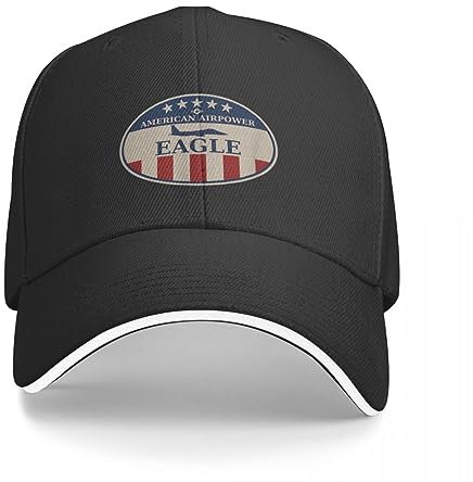 OAKITA Basecap F-15 Eagle Strike Kampfflugzeug Jet Logo Amerika Flagge Sommer Sonne Baseballkappe Atmungsaktiv Verstellbarer Männlicher Outdoor-Hut