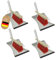 Novaliv 4X Kehrblech Set Kehrblechgarnitur Handfeger ELASTONBORSTEN und Kehrblech mit Gummilippe Silber verzinkt Kehrblechbesen zum Aufkehren Handkehrset Kehrblechset Kehrschaufel Feger und Kehrblech