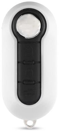 Energy01 - Guscio chiave per auto, compatibile con Fiat 500, 500 L, Bravo, Doblo, Panda, Punto, Stilo, Lancia & Iveco Daily – Guscio chiave telecomando 3 pulsanti lama modello SIP22 (Colore bianco)