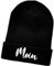 Schnoschi Schwarze Mütze/Strickmütze mit Moin Spruch Bestickt für Damen, Herren, Jugendliche und Kinder, Beanie Wollmütze Hip Hop Wintermütze Rollmütze Streetwear Unisex OneSize