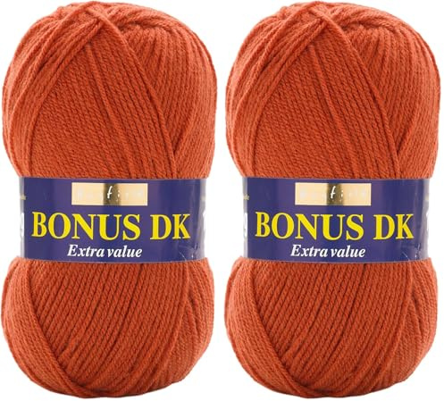 Sirdar Hayfield Bonus DK Double Knitting Fox (779), 100g (Pack of 2)