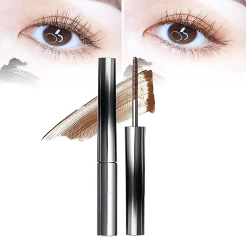 Goniome Judy Doll Mascara, Judy Doll Iron Strong Mascara, 3D Curling Wimpern-Eisen-Mascara, Judydoll Iron Mascara, klumpt nicht, wischfest, flockenfest, langlebig (Braun)