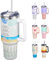 THILY Edelstahl-Isolierbecher 1180ml mit Griff – Vakuumisolierter Reisebecher, Dichtschließender Deckel, 34h Kalt & 12h Warm, Spülmaschinenfest, Inkl. 2 Strohhalmen + Bürste, Gartenidylle
