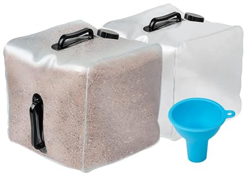 2 pesos para escalera de piscina de plástico, 20 L, plegable, saco de arena para escalones de piscina, escalera rellenable, peso, bolsa de ancla, contenedores para sistemas de entrada sobre el suelo,