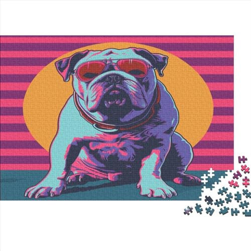 Pit Bull 1000-teiliges Puzzle Lernspiel Spielzeug Geschenk Holzpuzzle Erwachsene Für Erwachsene Und Kinder 1000pcs (75x50cm)