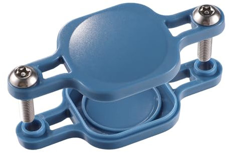 Bike Mount Compatible with Airtag, Waterproof Tracker Holder for Bike Security Mount Under Bottle Cage for Most Bikes Electric Bike Scooter (Square, Blue)