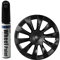 TOPABYTE Vernice per Ritocchi Cerchioni Nero Opaco per Cerchioni Tesla Model Y 20 Cerchio a Induzione Vernice per Ritocchi Cerchioni Riparazione Graffi Cerchioni Vernice Penna (Armor Black)