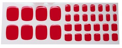 Calcomanías de uñas de gel sin hornear, 1 caja de calcomanías simples de moda para uñas de pie para mujer, adorno de uñas de fácil aplicación
