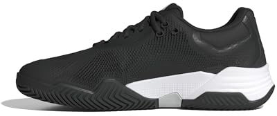 adidas Men's Solematch Control 2 Tennis Shoes, Core Black/Cloud White/Silver Metallic, 9 UK