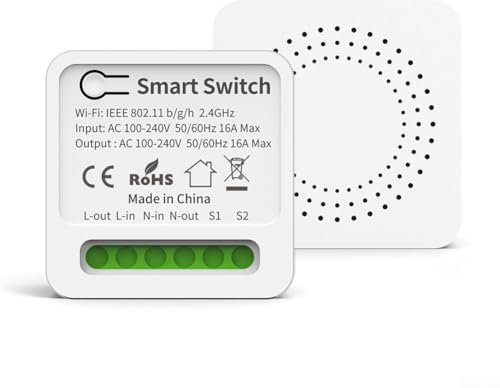 Interruttore dimmer intelligente WiFi, per modulo interruttore della luce intelligente senza fili Tuya, relè telecomando/controllo vocale per ALEXA per Google Home (10 A)