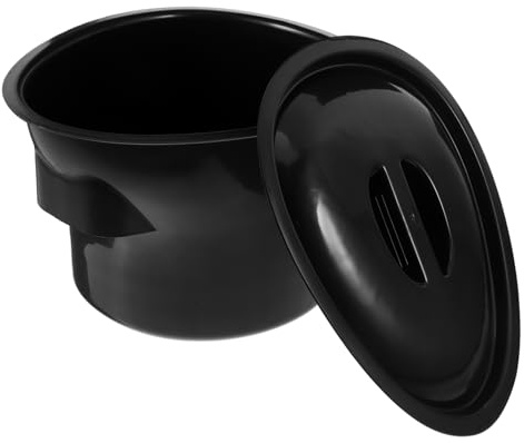 Healeved Cubo de Orina para Mujeres y Adultos con Tapa, Fácil de Limpiar y Transportar, Accesorio de Plástico para Cuidado Hogar y Viajes de Camping