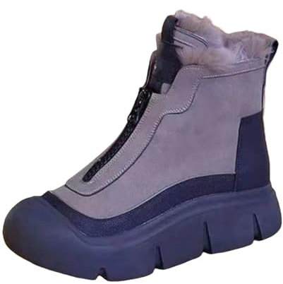EJIMUQO Regalo Natale Stivaletti Chelsea Donna Alti Stivaletti Donna Con Zeppa Interna Stivali Donna Pelle Vera Stivaletti Da Donna Eleganti Stivali Da Neve Bambina 30
