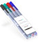 BAMBOOK Markerset – 4 Farben Whiteboard Marker Set (0.6mm S) – Abwischbare Stifte in Schwarz, Blau, Rot, Grün mit Radierer – Whiteboard Stifte Zubehör für Schule & Büro