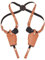 nbeads Schulterholster, Verstellbares Vertikales Brustholster Lederholster für Verdecktes Tragen Duales Schulterholster für Rechts Links Hand Universal, Sattelbraun