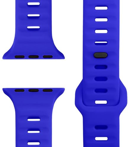 NALIA Motion Silikon Armband für Apple Watch 38/40/41/42mm, Tiefblau | 38mm/40/41/42 Serie 10