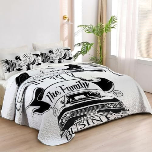 Allenjoy Dark Legends SC00348-007 Bettwäsche-Set für Doppelbett, aus Stoff, waschbar, mit 1 Kissenbezug