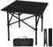 Tking Campingtisch Klappbar Klapptisch Belastbar Camping Tisch Tragbar für Picknick Kochen Garten Wandern Reisen Balkontisch Picknicktisch Gartentisch leicht Aluminium EIN speicherbeutel (Schwarz)