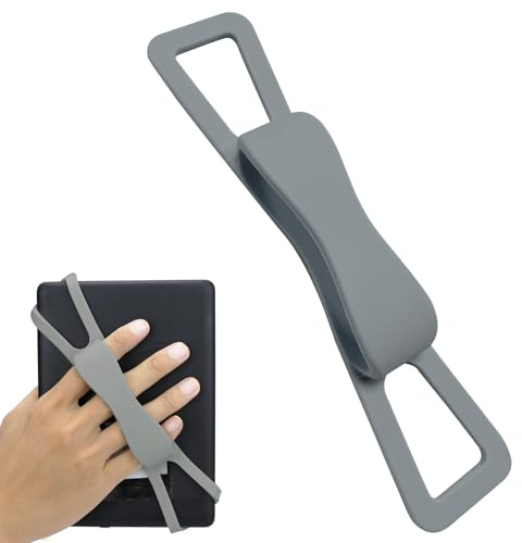 ZhaoCo Universal Anti-Rutsch Silikon Handschlaufe Fingergriff Halterung für 6“ / 6.8'' / 7'' Kindle eReader/Kobo/Sony Ebook - Grau