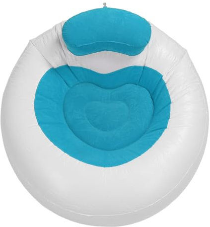 Fafeicy Liebevolles Herzstuhl Weiche Sofa für Wohnzimmer, Einzigartiges Design -Luftbett für Balkon, Aufblasbare Sofa -Stuhl Strömen für die Freien Im Freien Im (Blue)