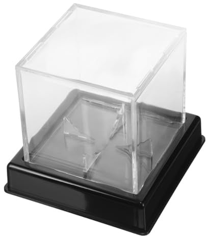 Kunststoff Transparente mit Schwarzem Sockel Baseball Displaybox | Präsentation des Balls, Hält Souvenirbälle Geordnet, Verhindert Bewegung, als Durchsichtiges Zubehör
