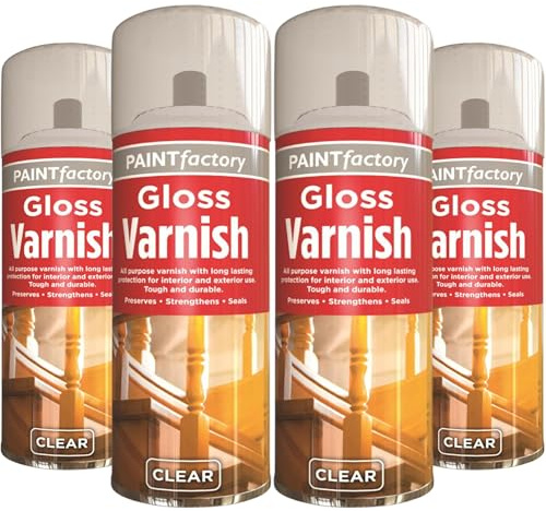 4X BH Gloss Varnish Clear – Tough & Durable Protective Top Coat – Preserves, Strengthens & Enhances – Interior & Exterior Wood, Furniture, Crafts & Surfaces, 250ml Each, Pack of 4