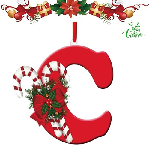 letter hanging Christmas tree decoration is a must-have for personalized DIY Christmas decoration. It is sturdy, not easily damaged or deformed, and can be used both indoors and outdoors (Letters-C)