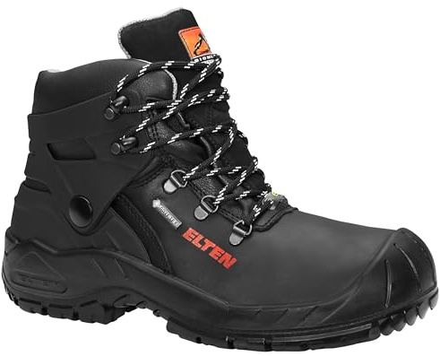 ELTEN Sicherheitsschuhe Renzo Biomex GTX ESD S3 CI, Damen und Herren, Leder, Stahlkappe, robust 49, Schwarz