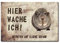 Homeyourself Hochwertiges Metallschild 30 x 20 cm aus Alu Verbund Hier wache ich Meerschweinchen Deko Schild Wandschild