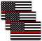 ANLEY 12,7x7,6 cm dünner Aufkleber mit roter Linie, US-Flagge–schwarz-weiß und rot Streifen, Autoaufkleber mit amerikanischer Flagge–Unterstützung von Feuerwehrleuten und Rettungskräften (3er-Pack)
