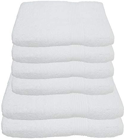 Julie Julsen 6 TLG Handtuchset 2 Badetücher 4 Handtüche Reine Baumwolle über 30 Farben Weiß