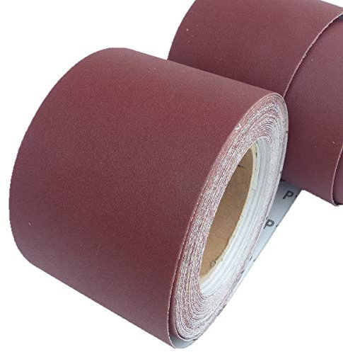 25m Schleifpapier Rolle 93mm X 25m Korn P100 Schleifband Schleifrolle Rollenschleifpapier BOHRFUX