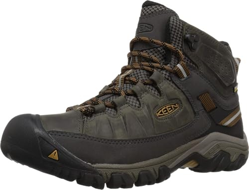 KEEN Men's Targhee Iii Mid Wp Black Olive/Golden Brown 9.5 44 WIDE