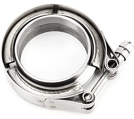 Morsetto A V Kit Fascetta Tubo Di Scarico Flangia V-Band Morsetti Da 2,25 Pollici Kit Turbo In 2 Pezzi adatto perFlangi