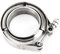 EBTOOLS para 2.25 V band Abrazadera de manguera de banda en V, tubo de escape inferior de 2.25 pulgadas Turbo, acero inoxidable, kit de brida de manguera en V, 2 piezas